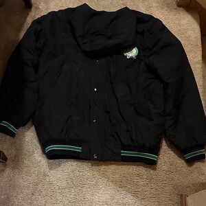 STARTER Black Jacket with Green and White Trim